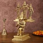 Pure Brass Lord Hanuman Vahana Ram Darbar | 18" x 10" x 8" (45.7 x 25.4 x 20.3 cm) | 12 kg Divine Composition | Unique Sacred Art | Temple Grade